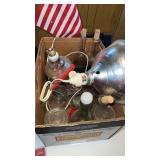 Vintage Shop Light & Bottles