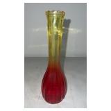Amberina Jeanette glass ombré bud vase