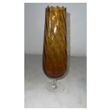 Mid century Empoli Italian  art glass twist optic