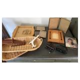 Misc. Sizes of picture frames, clocks, baskets, &