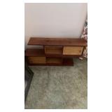 46.5"x9"x22" shel with 2 sliding drawers homemade