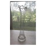 Clear swung vase  15" tall