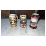 3 Budweiser beer stein No boxes
