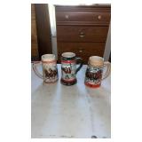 3 Budweiser beer stein  no boxes