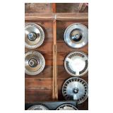 5 Vintage Hubcaps
