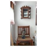 Wooden wall curio approximately  18 x 21 x 7"