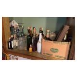 Vintage Bottles. mostly Liquor