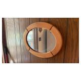 Vintage Wall Mirror, Approx 18" Across