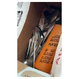 Box of flatware and more