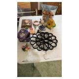 Misc. Home decor.  Hanger, tin, and more