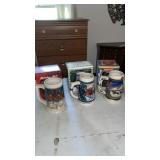 3 Budweiser beer stein with the original boxes