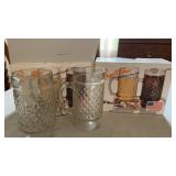 Set of 4 16oz Glass Mugs