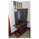 2 door shelf aprox. 29"x32"x10", tv stand aprox.