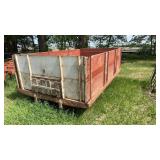 Dump box off an old Ford aprox. 8ï¿½x10ï¿½.  Just the
