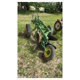 John Deere 2 Row plow.  May need tires. used as
