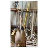 4 Shovels , Baby Carraige Frame & more