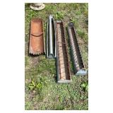 4 galvanized chicken feeders & water tub