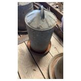 Galvanized Bird water containers aprox 12ï¿½ bottom