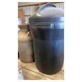 Milk can and trash can