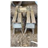 Wooden saw horses