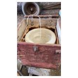 Wood box with string