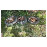 3 wheels & Tires.  Used As Is