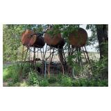 3 used 300 gallon Fuel tanks.  Used as is