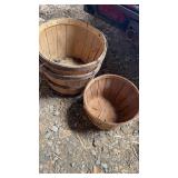 3 wood baskets