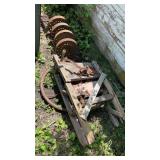 Hand driven Corn Sheller and press wheels yard