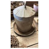 Galvanized Bird water containers aprox 16ï¿½ bottom
