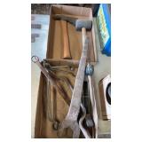 Rubber mallet , Hatchet and  miscellaneous tools