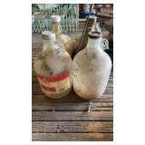 4 Vintage Glass Jugs