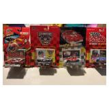 4 new on card racing champ, diecast cars