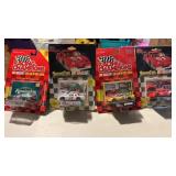 4 new on card racing champ, diecast cars