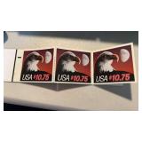 US booklet of 3  $10.75 stamps