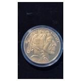 2021 Copy US Buffalo Indiana head gold plated