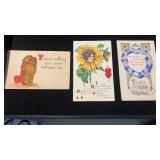 Three Valentine postcards