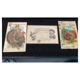 1910, 1913 thanksgiving, postcards