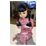 Vintage Chinese doll painted face bendable doll
