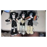 A lot of three kiss 12 inch plush toys 2002