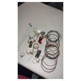 Group of miscellaneous bangle bracelets , pins ,