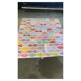 Vintage Patchwork Baby Quilt, Approx 72x84