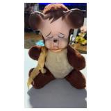 1950s Knickerbocker pouting teddy bear, plush