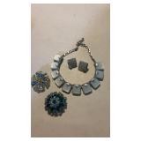 Costume jewelry Necklace and matching clip