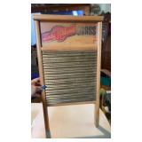 Lady Hubbard advertising brass and wood wash