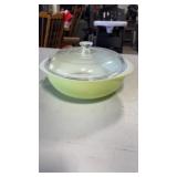 Vintage Lime Pyrex # 11 Casserole Dish w/ Lid
