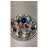 Group of miscellaneous marbles.  Holder not