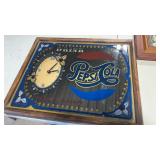 Vintage Pepsi Cola Mirror Clock works!, Approx