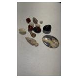 Lace agate cabochon assorted polished rocks and