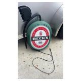 Lighted  Becks imported Beer double sided plastic
